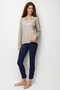 Women's Polo Collar Basic Plain Blouse Mink - 4