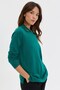 Women's Polo Collar Embroidered Liguara Blouse Ö.Başı - 2