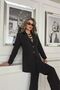 Pearl Embellished Detailed Jacket and Trousers Black Set