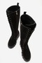 Harpenil Women's Genuine Leather Lace-Up Thick Sole Boots Black Suede - 4