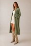 Women's Light Green Shawl Collar Long Knitwear Cardigan - 5