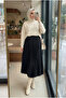 Women's Fluid Leather Look Pleated Maxi Skirt - 2