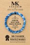 Genuine Agate Stone Men's Bracelet Mk.8000.007 - Comfort-Peace-Energy- Stress Relief Bracelet -Colors Are Not Painted - They Are the Color of the Stone Itself