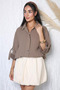Mink Perry Women's Front Zipper and Snap Button Bomber Jacket - 2