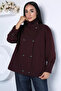 Dark Burgundy Perry Women's Belted Front Buttoned Trench Coat