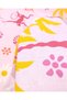 Cotton Linen Woven Fabric in White, Red and Orange Colors with Floral and Monkey Patterns on Pink Background - 7