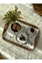 49X35Cm Embroidered Cut-Out Hole Tray Cover. Peony Model