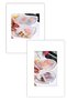2 Square and 2 Round Flexible Stretch Storage Covers - Set of 4 Silicone Glass Jar Covers - 3