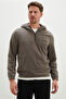 Half Zipper Hooded Fleece Sweatshirt - 3