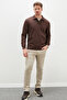 Half Button Polo Collar Pique Sweatshirt - 3