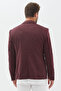 Angelos Men's Burgundy Cotton Blended Flexible Fabric Dobby Mono Collar Sport Slim Fit Blazer Jacket - 8