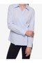 Comfortable Fit Cotton Poplin Long Sleeve Classic Collar Buttoned Striped Double-Breasted Shirt - 3
