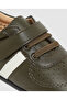 Plain Velcro Round Toe Oxford Shoe - 5