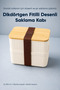 2-Piece 500 ml Rectangular Ribbed Patterned Storage Container with Tape and Bamboo Lid Portable Nutrition Set