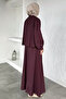 Burgundy Skirt and Blouse Combination Hijab Double Set - 4