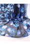 Black with Blue and Pink Tie-Dye Pattern, Flexible Soft Mesh Fabric for Dresses & Blouses, Width: 160cm - 8
