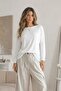 Women's Boat Neck Basic Slim 3-Piece Blouse - 3