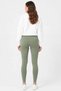 Women's Khaki Fleece Lined Winter High Waist Scuba Diving Fabric Flexible Daily Sports Leggings - 3