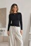 Women's Boat Neck Basic Slim 3-Piece Blouse - 7