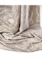 Beige with Ecru Panel Patterned Tiril Tiril Draped Matte Satin Viscose Satin Woven Fabric for Dresses & Skirts - 7