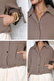 Mink Perry Women's Front Zipper and Snap Button Bomber Jacket - 5