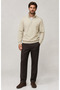 Runi Basic Regular Fit Cotton Winter Sweatshirt Beige - 2