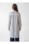 Lcw Modest Navy Blue Striped Women's Shirt Tunic - 4
