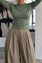 Women's Gabardine Cotton Casual Khaki Blouse - 2