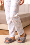Women's Sequin Detailed Slippers. Plush House Slippers with Bow - 5