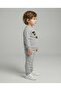 Boy's 3-Thread Ribbed Winter Sweatshirt and Sweatpants Combination Set - 2