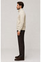 Runi Basic Regular Fit Cotton Winter Sweatshirt Beige - 4