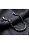 Black Zircon Stone Waterway Bracelet Unisex Black Plated Luxury Design (14 cm + Extension) - 5