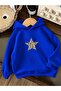 3 Yarn Combed Cotton Star Leopard Patterned Unisex Children's Hooded Sweatwear We2