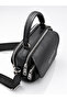 Original Soft Leather 5-Compartment Flap Black Women's Shoulder Bag 23*20 cm - 3