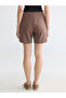 Lcwaikiki Basic Brown Elastic Waist Soft Touch Women's Shorts - 4
