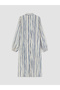 Lcw Modest Navy Blue Striped Women's Shirt Tunic - 6