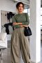 Women's Gabardine Cotton Casual Khaki Blouse - 3