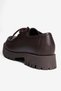 Women's Genuine Leather Loafer Thick Sole Lace-Up Shoes Tova Brown - 4