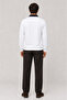 Snap Men's Regular Fit Buttoned Winter Sweatshirt White - 4