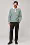 Snap Men's Regular Fit Buttoned Winter Sweatshirt Mint