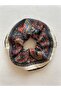 Ethnic Patterned Luxury Satin Scrunchie with Song Motif