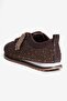 Women's Suede Sneaker with Stone Laces Mely Brown - 4