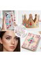 Shining Light Candy Pink Stars 3D Hair Nail Body Self Adhesive Decal Sticker Ornament - 5