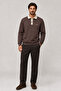 Snap Men's Regular Fit Buttoned Winter Sweatshirt