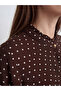 Lcw Grace Brown High Collar Polka Dot Women's Tunic - 3