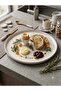 Lavender Patterned Ceramic Serving Plate 28 cm |   Blue Detailed Stylish Presentation Plate 1 Piece - 6