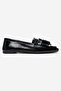 Genuine Leather Black Patent Leather Women's Tasseled Ballerina Tassel - 3