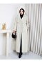 Linen Fabric Lined Full Length Women's Trench Coat - 6