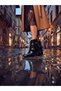 Women's Crocodile Patterned High Thick Heeled Stylish Boots - 4