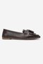 Genuine Leather Brown Women's Tasseled Ballerinas Tassel - 3